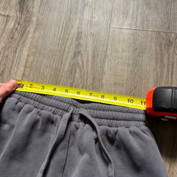 Y2K White Fox Charcoal Grey Puff Print Sweatpants Joggers Womens XXS - Picture 6 of 9